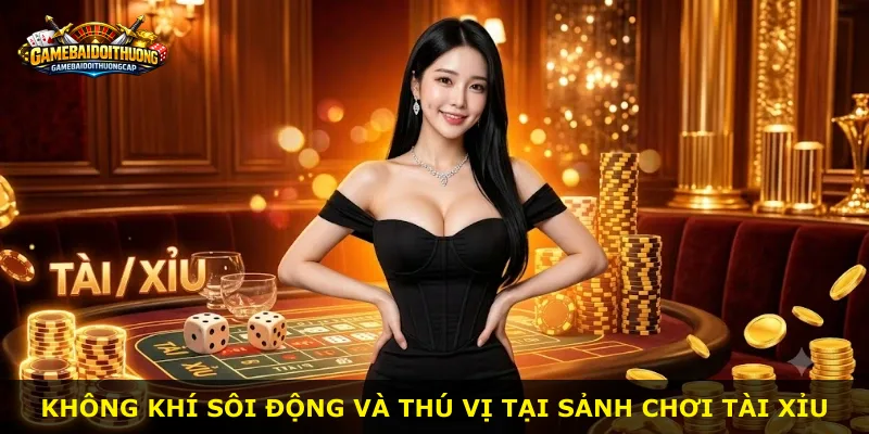 Không khí sôi động và thú vị tại sảnh chơi Tài Xỉu