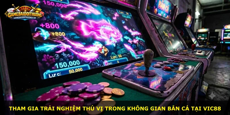 Tham gia trải nghiệm thú vị trong không gian bắn cá tại Vic88